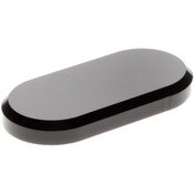 Plymor Black Acrylic Oval Beveled Display Base, 4" W x 2" D x 0.5" H
