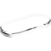 Plymor Clear Acrylic Oval Beveled Display Base, 5" W x 2.5" D x 0.5" H