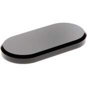 Plymor Black Acrylic Oval Beveled Display Base, 5" W x 2.5" D x 0.5" H
