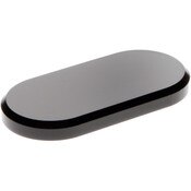 Plymor Black Acrylic Oval Beveled Display Base, 5" W x 2.5" D x 0.5" H