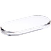 Plymor Clear Acrylic Oval Beveled Display Base, 6" W x 3" D x 0.5" H