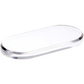 Plymor Clear Acrylic Oval Beveled Display Base, 6" W x 3" D x 0.5" H