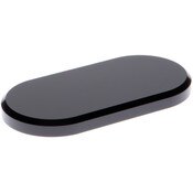 Plymor Black Acrylic Oval Beveled Display Base, 6" W x 3" D x 0.5" H