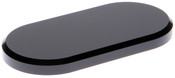 Plymor Black Acrylic Oval Beveled Display Base, 6" W x 3" D x 0.5" H