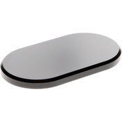 Plymor Black Acrylic Oval Beveled Display Base, 7" W x 4" D x 0.5" H
