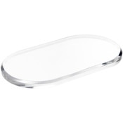 Plymor Clear Acrylic Oval Beveled Display Base, 9" W x 5" D x 0.5" H