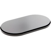 Plymor Black Acrylic Oval Beveled Display Base, 9" W x 5" D x 0.5" H