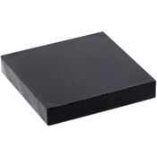 Plymor Black Acrylic Square Standard-Edge Display Base, 1.25" W x 1.25" D x 0.25" H
