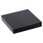 Plymor Black Acrylic Square Standard-Edge Display Base, 1.25" W x 1.25" D x 0.25" H