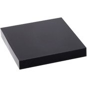 Plymor Black Acrylic Square Standard-Edge Display Base, 1.5" W x 1.5" D x 0.25" H