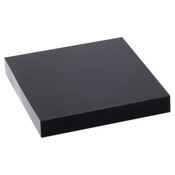 Plymor Black Acrylic Square Standard-Edge Display Base, 1.5" W x 1.5" D x 0.25" H