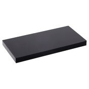 Plymor Black Acrylic Rectangular Standard-Edge Display Base, 3" W x 1.5" D x 0.25" H