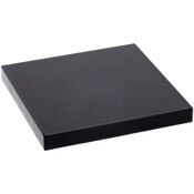Plymor Black Acrylic Square Standard-Edge Display Base, 2" W x 2" D x 0.25" H