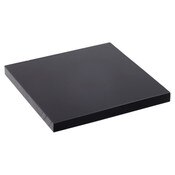 Plymor Black Acrylic Square Standard-Edge Display Base, 2.5" W x 2.5" D x 0.25" H