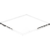 Plymor Clear Acrylic Square Standard-Edge Display Base, 3.5" W x 3.5" D x 0.25" H
