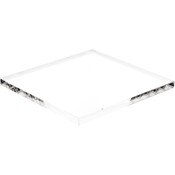 Plymor Clear Acrylic Square Standard-Edge Display Base, 3.5" W x 3.5" D x 0.25" H