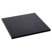 Plymor Black Acrylic Square Standard-Edge Display Base, 4" W x 4" D x 0.25" H
