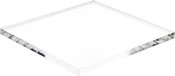 Plymor Clear Acrylic Square Standard-Edge Display Base, 4" W x 4" D x 0.25" H