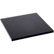 Plymor Black Acrylic Square Polished Edge Display Base, 4" W x 4" D x 0.25" H