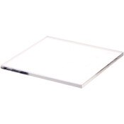 Plymor Clear Acrylic Square Polished Edge Display Base, 5" W x 5" D x 0.25" H