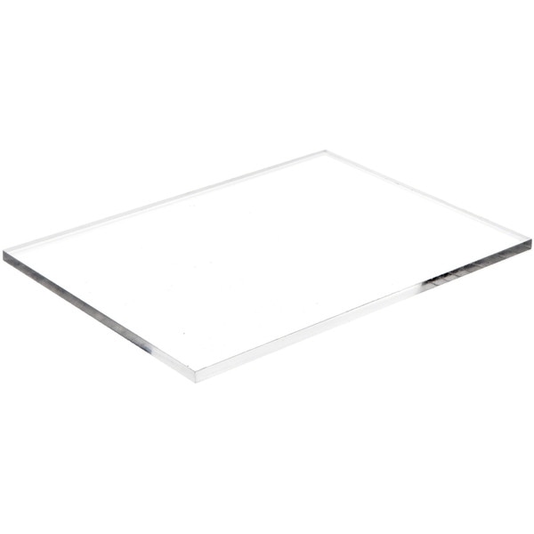 Acrylic Base Rectangular Plymor Clear Acrylic Rectangular Polished Edge Display Base, 8