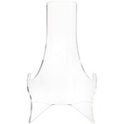 Plymor Clear Acrylic Elevated Flat Back Easel with Deep Support Ledges, 6.25" H x 3.5" W x 3.5" D
