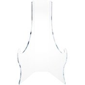 Plymor Clear Acrylic Elevated Flat Back Easel With Deep Support Ledges, 12.625" H x 7.5" W x 7.25" D
