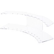 Plymor Clear Acrylic Curved 12 Pen Display Holder, 3" H x 11.5" W x 4.625" D