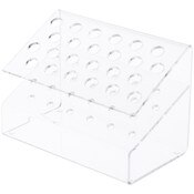 Plymor Clear Acrylic Slanted 24 Pen Display Holder, 4.5" H x 6.5" W x 3.75" D