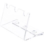 Plymor Clear Acrylic 3 Closed Pen or Pencil Display Holder, 2.5" H x 4.25" W x 2.5" D