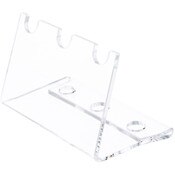 Plymor Clear Acrylic 3 Closed Pen or Pencil Display Holder, 2.5" H x 4.25" W x 2.5" D