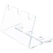 Plymor Clear Acrylic 3 Closed Pen or Pencil Display Holder, 2.5" H x 4.25" W x 2.5" D