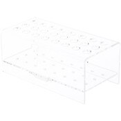Plymor Clear Acrylic 24 Pen Display Holder Stand, 3.125" H x 7.375" W x 3.75" D