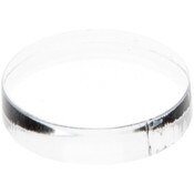 Plymor Clear Acrylic Round Standard-Edge Display Base, 1" W x 1" D x 0.25" H