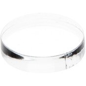 Plymor Clear Acrylic Round Standard-Edge Display Base, 1" W x 1" D x 0.25" H