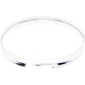 Plymor Clear Acrylic Round Standard-Edge Display Base, 1.5" W x 1.5" D x 0.25" H