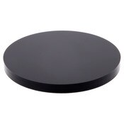 Plymor Black Acrylic Round Standard-Edge Display Base, 2.5" W x 2.5" D x 0.25" H