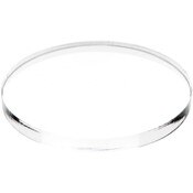 Plymor Clear Acrylic Round Standard-Edge Display Base, 2.5" W x 2.5" D x 0.25" H