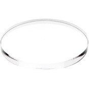 Plymor Clear Acrylic Round Standard-Edge Display Base, 2.5" W x 2.5" D x 0.25" H