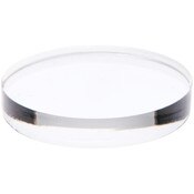 Plymor Clear Acrylic Round Standard-Edge Display Base, 2" W x 2" D x 0.375" H