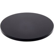 Plymor Black Acrylic Round Standard-Edge Display Base, 4" W x 4" D x 0.25" H