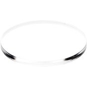 Plymor Clear Acrylic Round Standard-Edge Display Base, 5" W x 5" D x 0.375" H