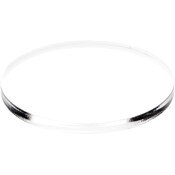 Plymor Clear Acrylic Round Standard-Edge Display Base, 5" W x 5" D x 0.375" H