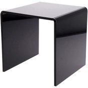 Plymor Black Acrylic Square Display Riser, 10" H x 10" W x 10" D (3/8" thick)