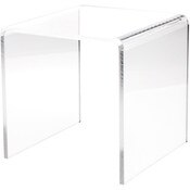 Plymor Clear Acrylic Square Display Riser, 10" H x 10" W x 10" D (3/8" thick)