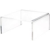 Plymor Clear Acrylic Short Square Display Riser, 5" H x 10" W x 10" D (3/8" thick)