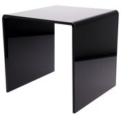Plymor Black Acrylic Square Display Riser, 12" H x 12" W x 12" D (3/8" thick)
