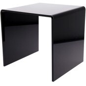 Plymor Black Acrylic Square Display Riser, 12" H x 12" W x 12" D (3/8" thick)