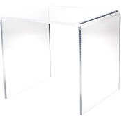 Plymor Clear Acrylic Square Display Riser, 12" H x 12" W x 12" D (3/8" thick)