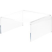 Plymor Clear Acrylic Short Square Display Riser, 6" H x 12" W x 12" D (3/8" thick)
